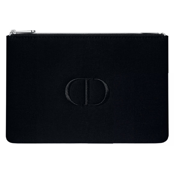 Dior Handbags - DIOR Ultra Soft Cosmetics Bag BLACK 👛 NEW IN BOX Silver Zipper